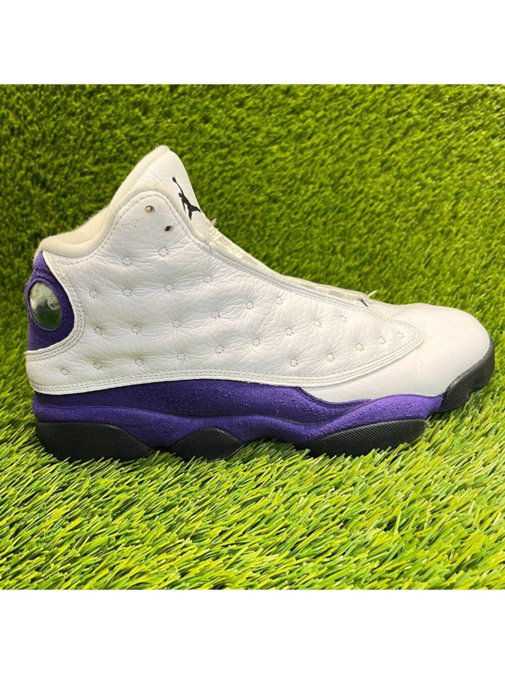 Nike Air Jordans 13 Retro Mens Size 8 White Purple Athletic Shoes Sneakers